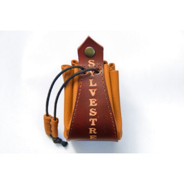 Bourse en cuir personnalisable au pr&eacute;nom