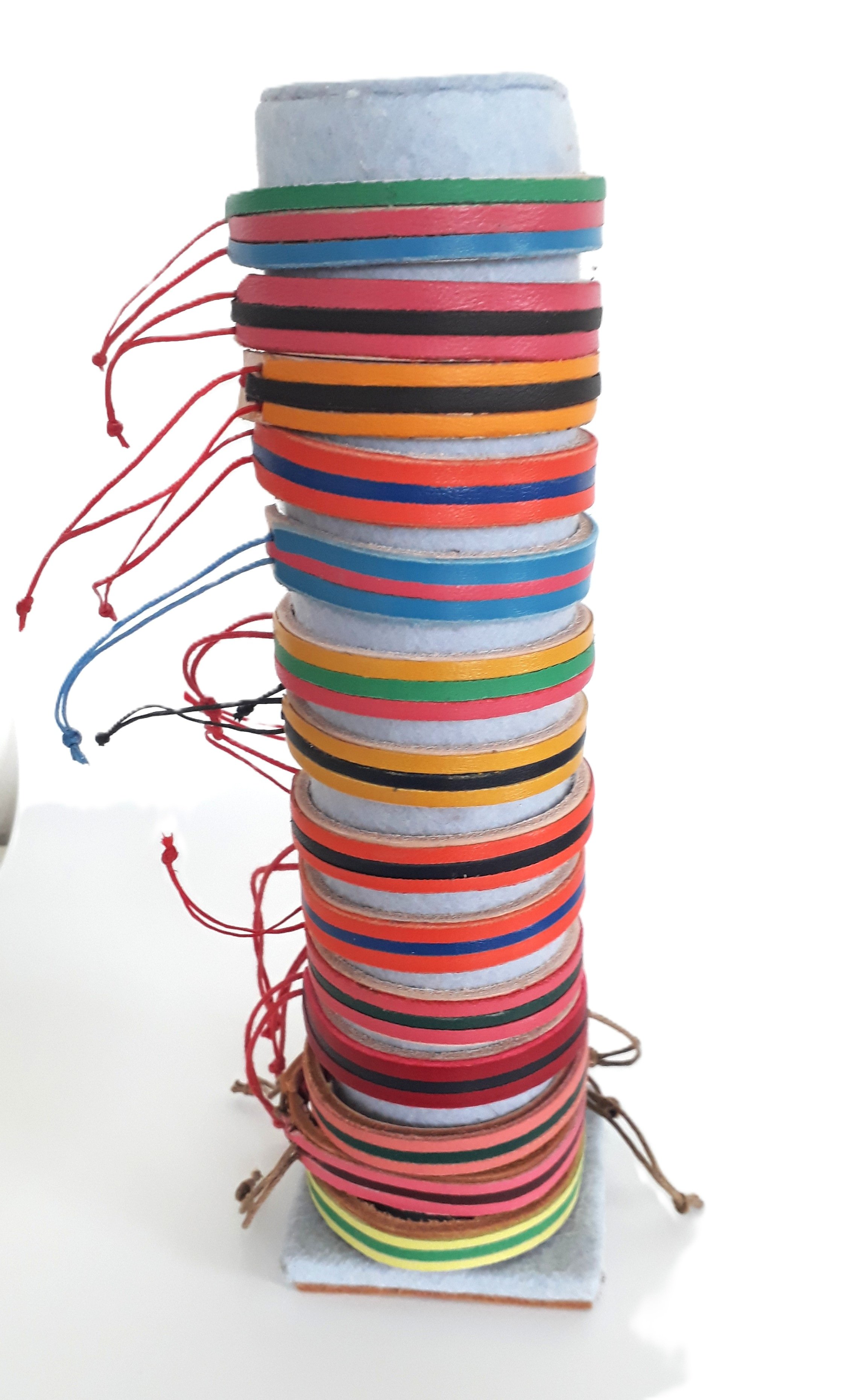 Bracelet en cuir 2 couleurs