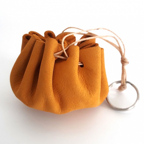 mini-bourse porte-cl&eacute;s cuir